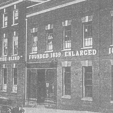 Old photograph showing the west of england institution building in Exeter